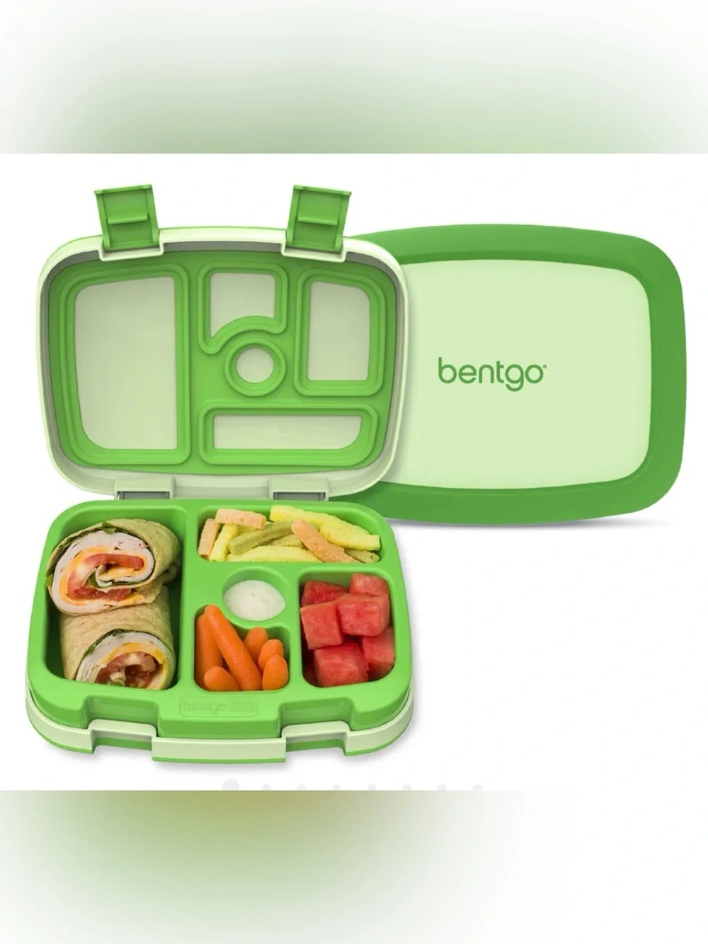 BENTGO 2 pack green kids lunch boxes